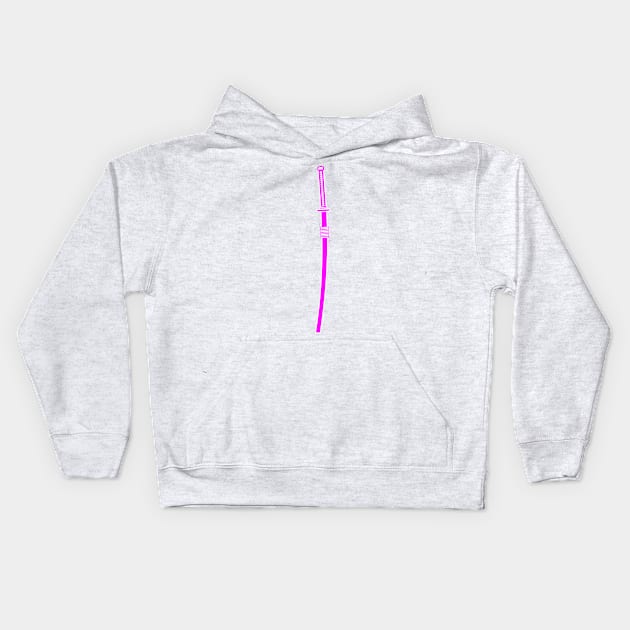 katana (pink) Kids Hoodie by PabloDeChenez